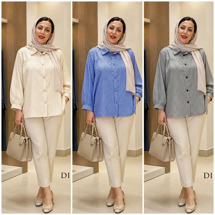 شومیز راه راه عروسکی